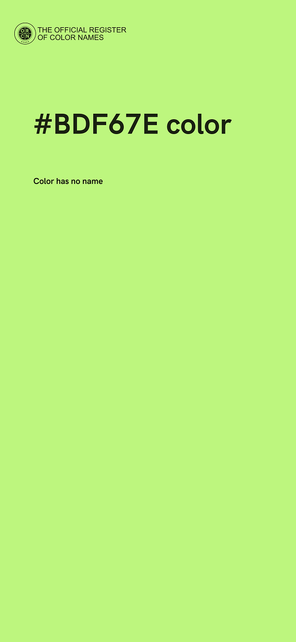 #BDF67E color image