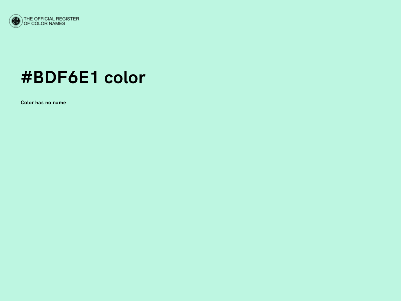 #BDF6E1 color image