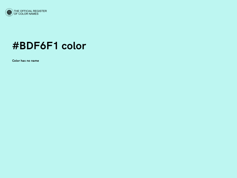 #BDF6F1 color image