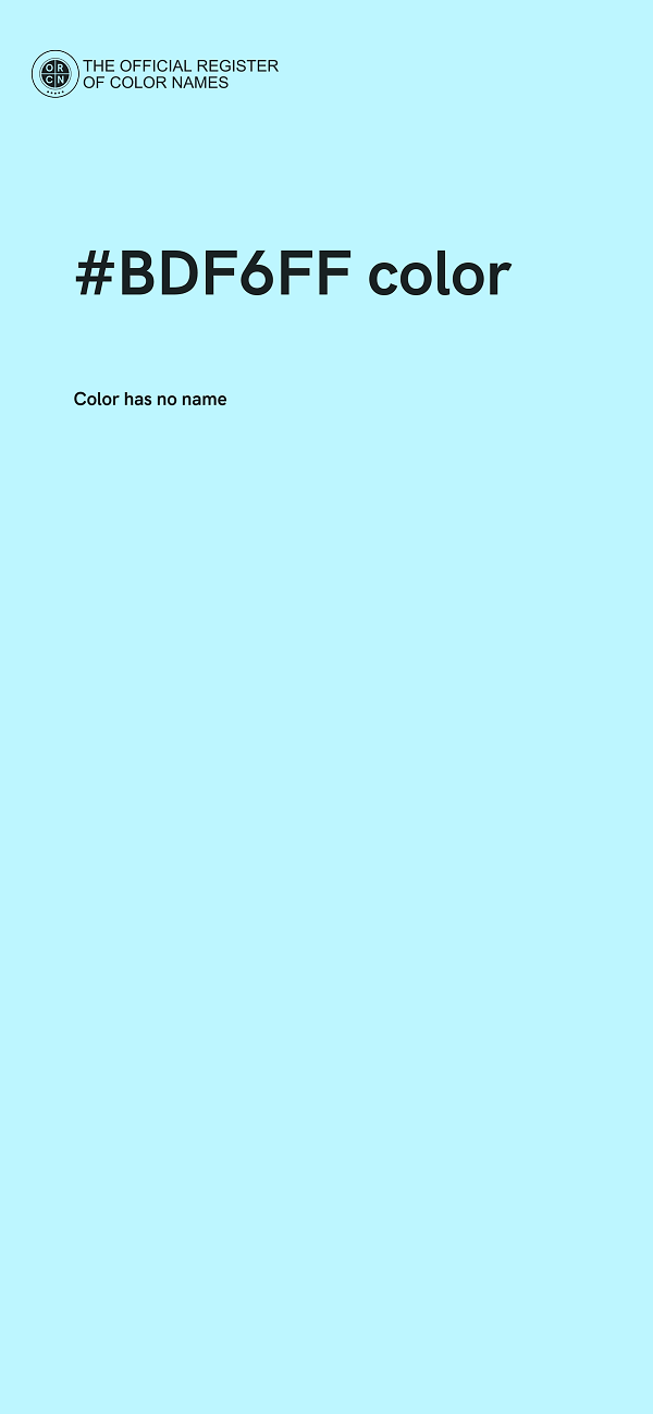 #BDF6FF color image