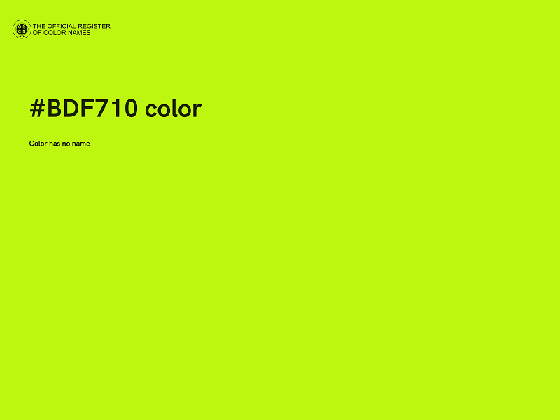 #BDF710 color image