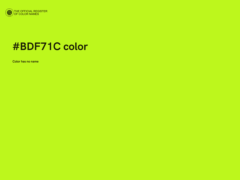 #BDF71C color image