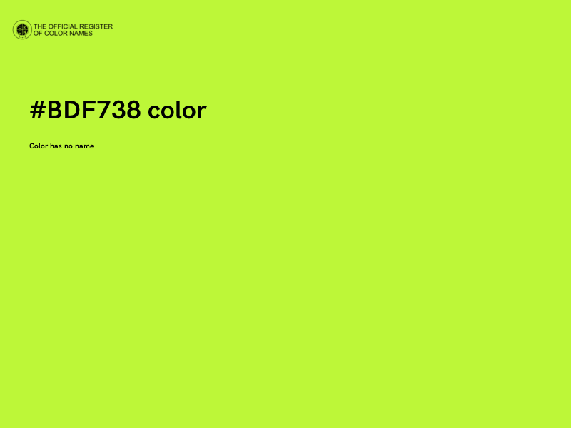 #BDF738 color image