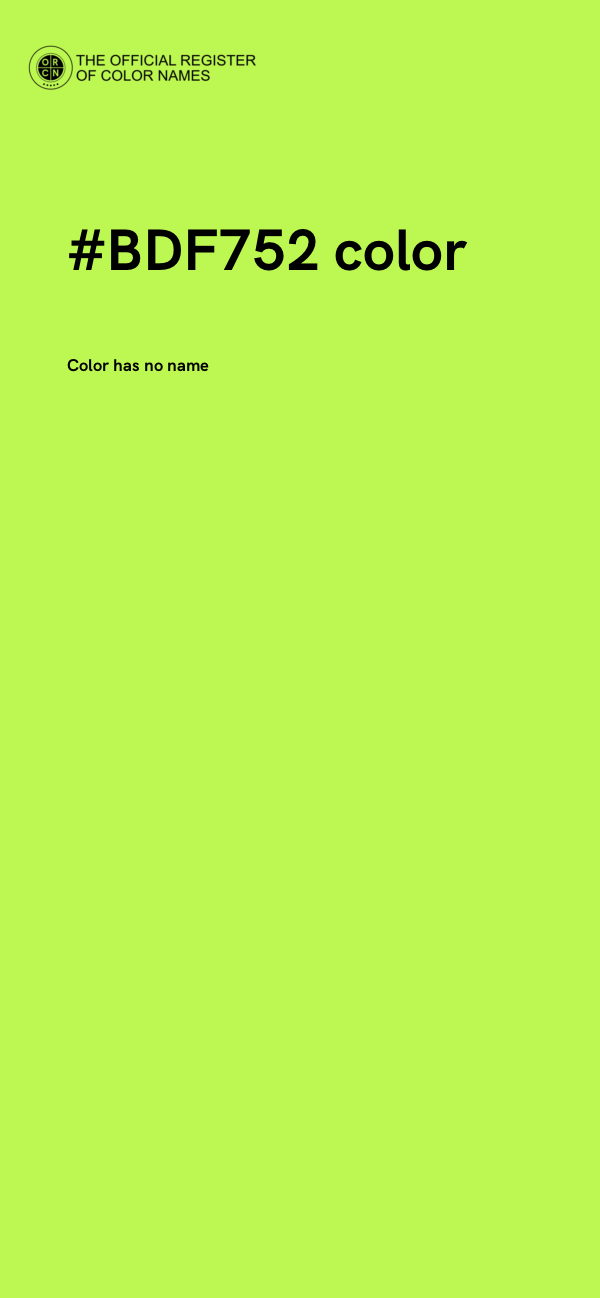 #BDF752 color image