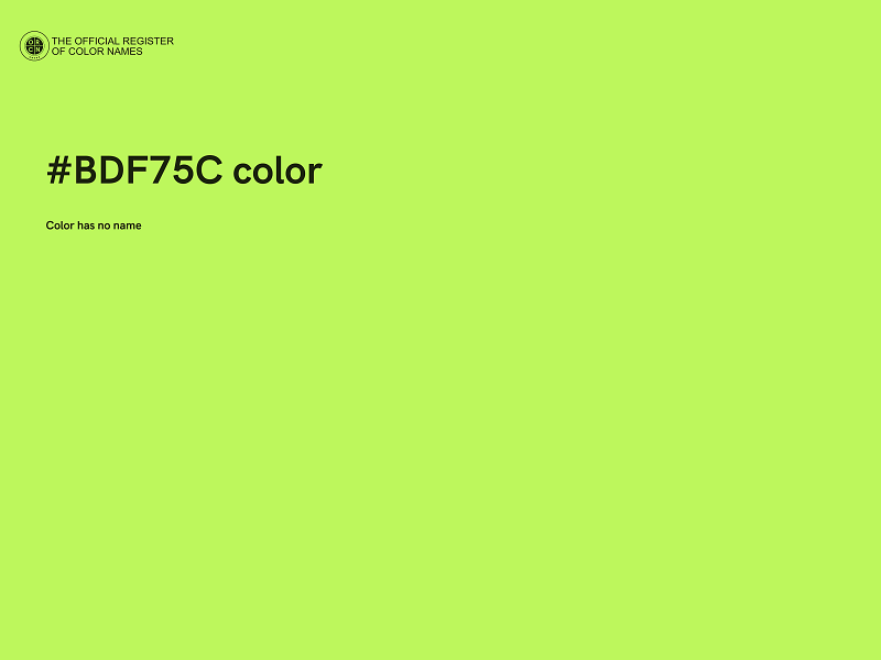 #BDF75C color image
