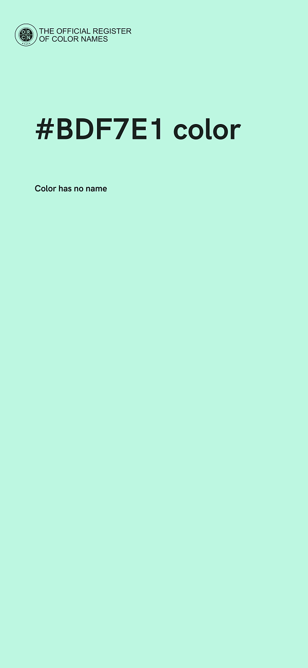 #BDF7E1 color image