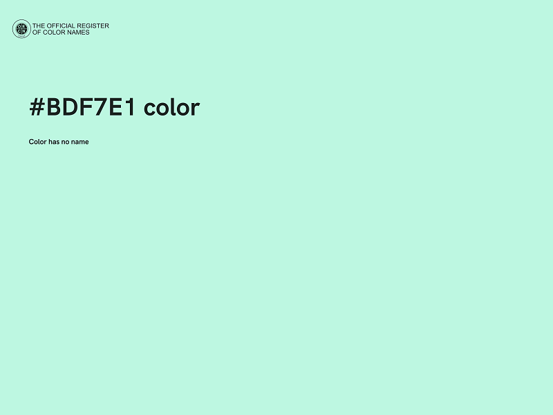 #BDF7E1 color image