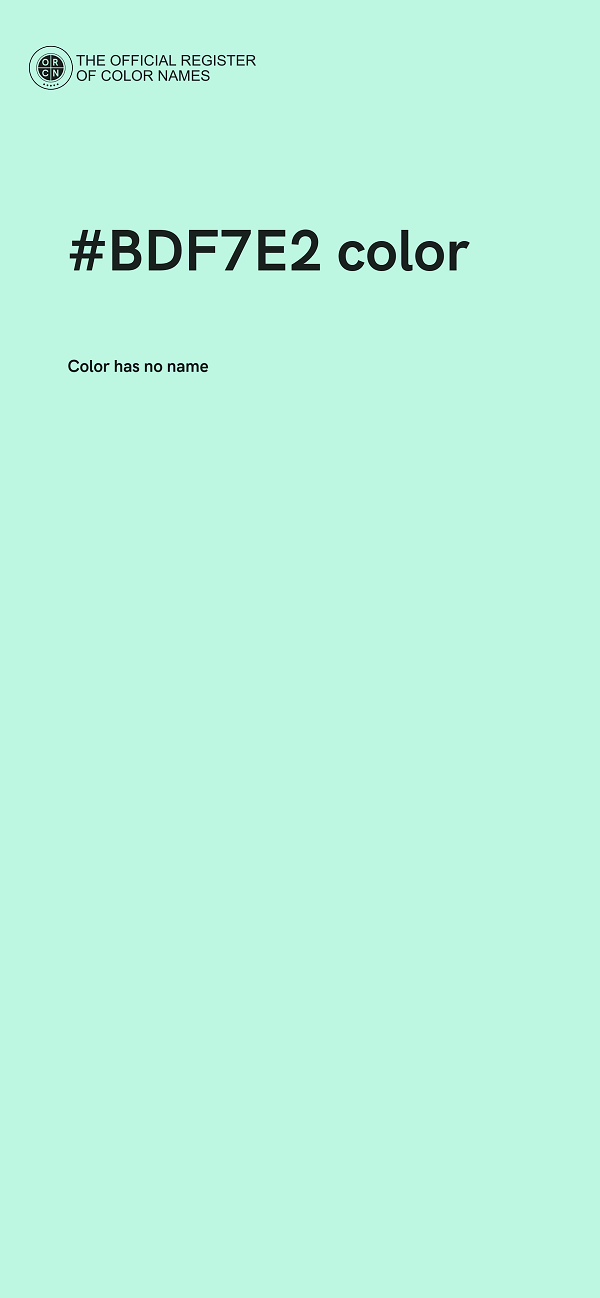 #BDF7E2 color image