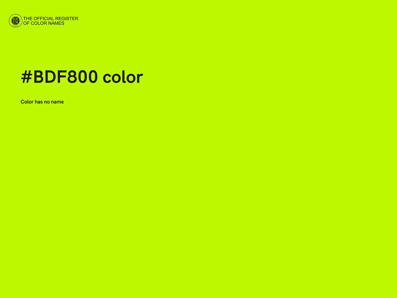 #BDF800 color image