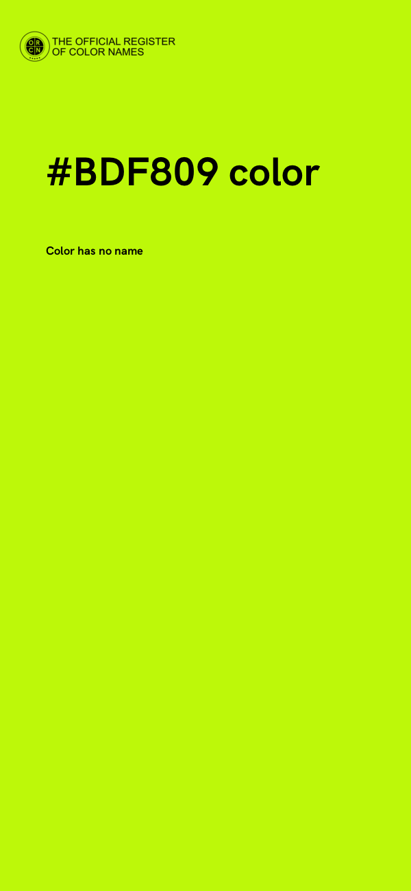 #BDF809 color image