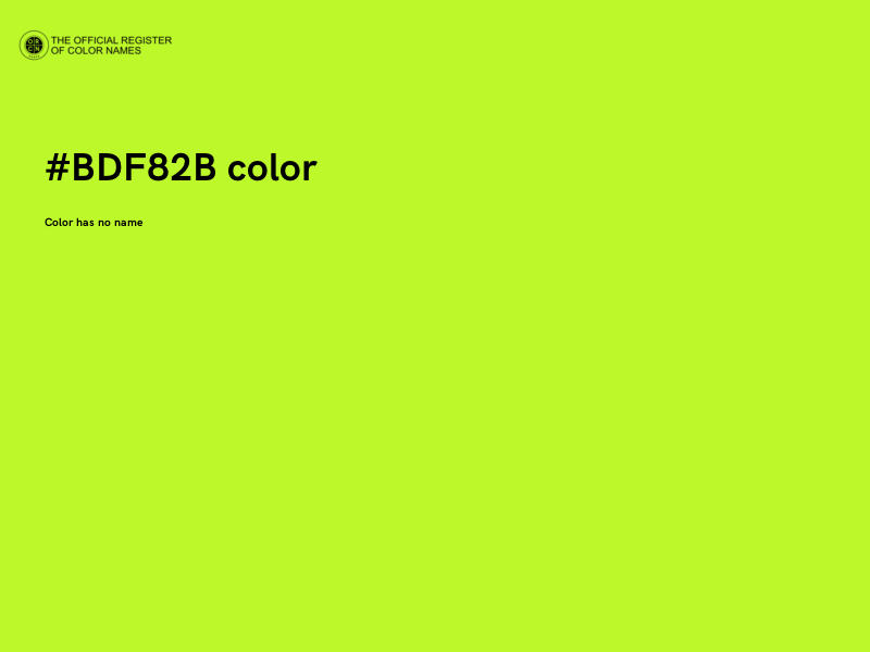 #BDF82B color image