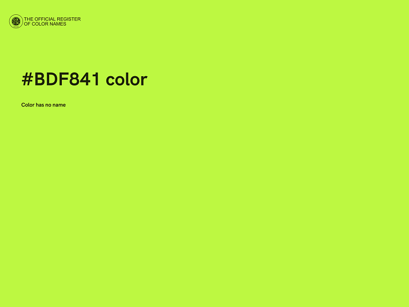 #BDF841 color image