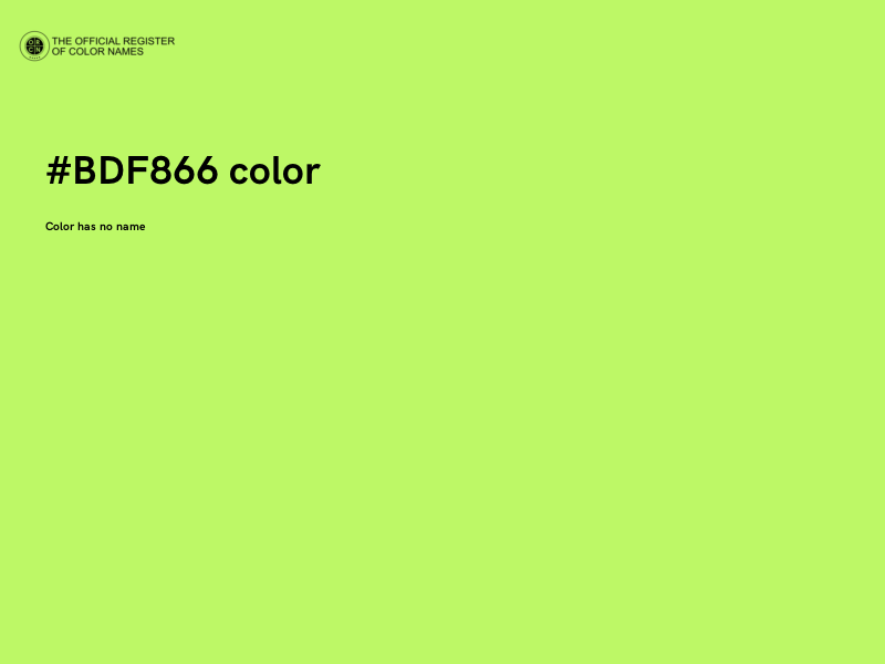 #BDF866 color image