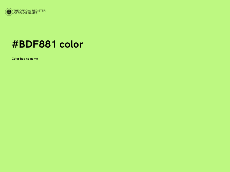 #BDF881 color image
