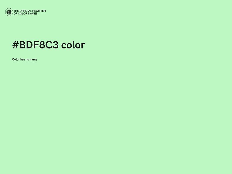 #BDF8C3 color image