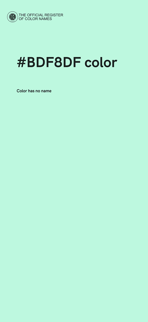 #BDF8DF color image