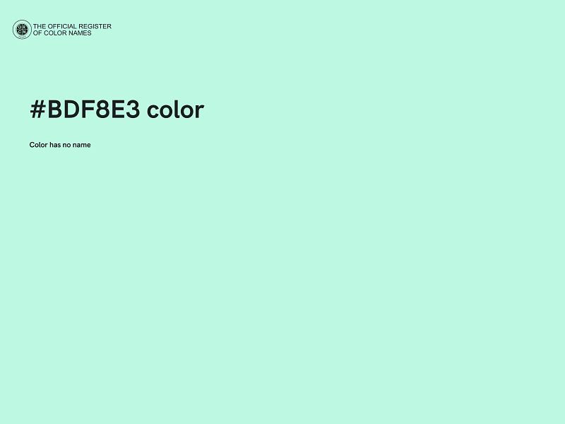 #BDF8E3 color image