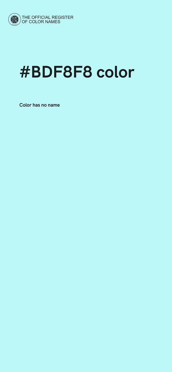 #BDF8F8 color image