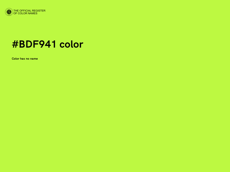 #BDF941 color image