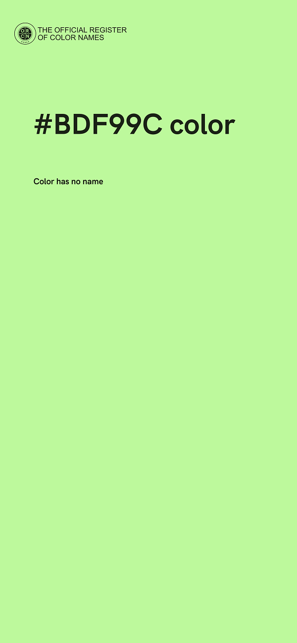 #BDF99C color image