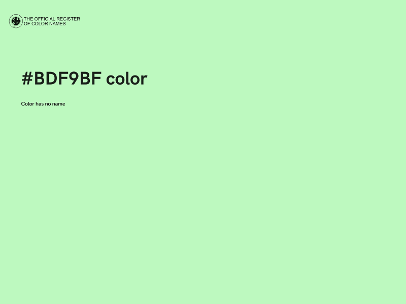 #BDF9BF color image