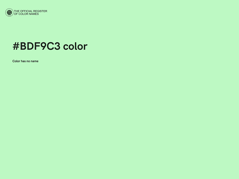 #BDF9C3 color image