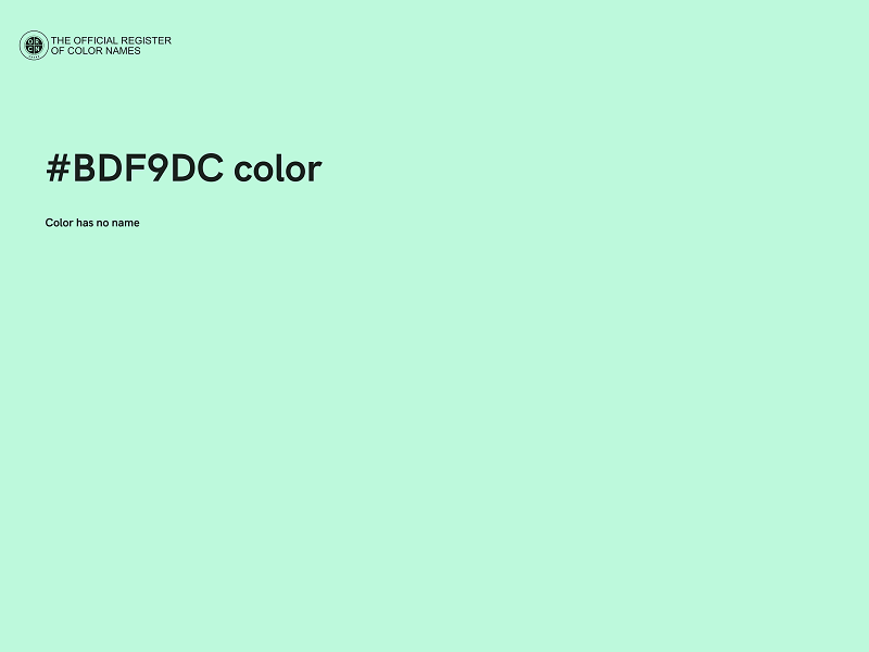 #BDF9DC color image