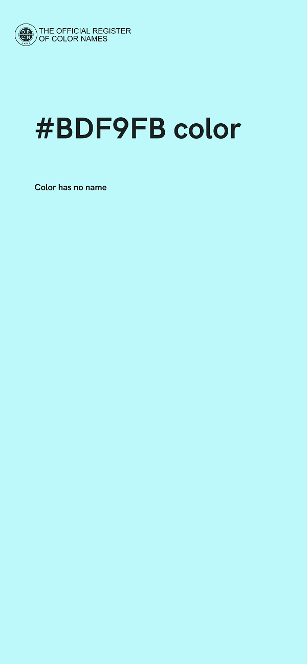 #BDF9FB color image