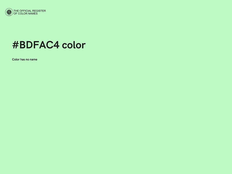 #BDFAC4 color image