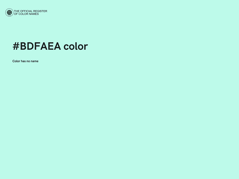 #BDFAEA color image