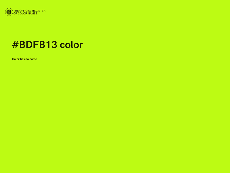 #BDFB13 color image