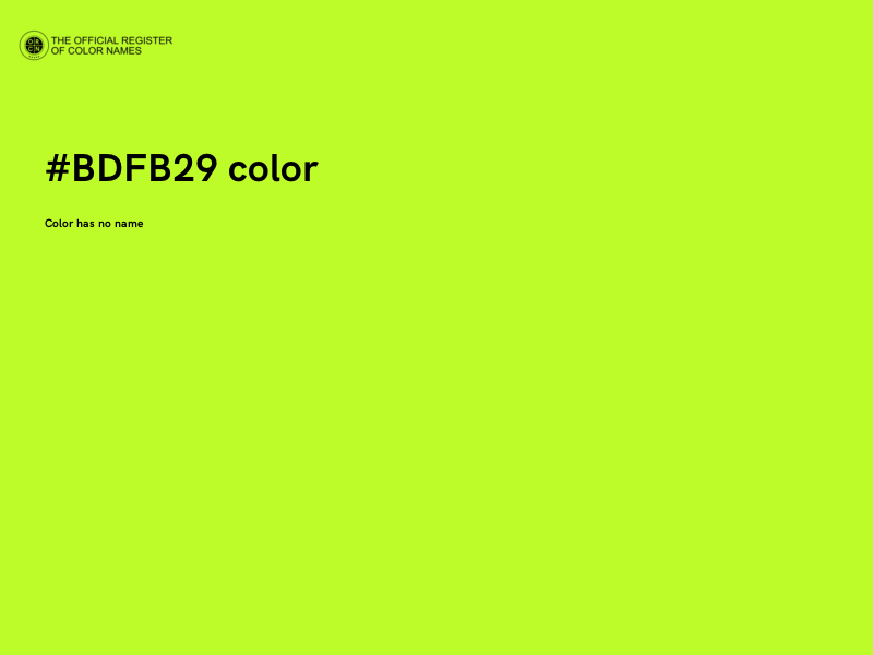 #BDFB29 color image