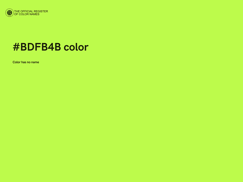 #BDFB4B color image