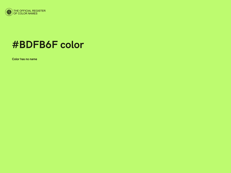 #BDFB6F color image