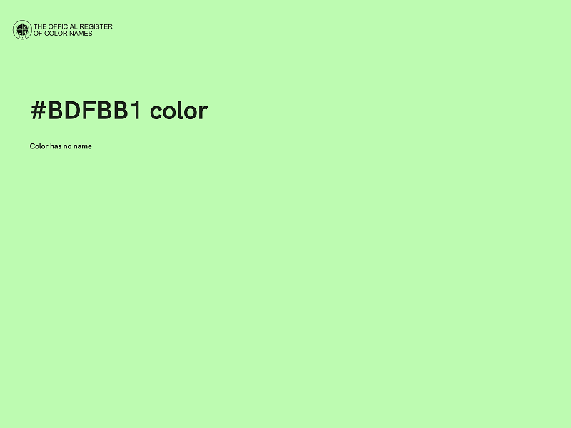 #BDFBB1 color image