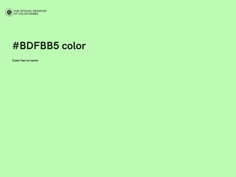 #BDFBB5 color image