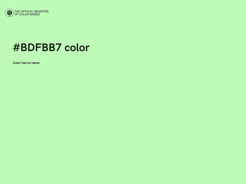 #BDFBB7 color image