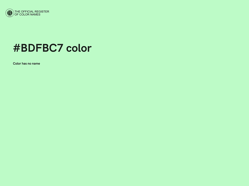 #BDFBC7 color image