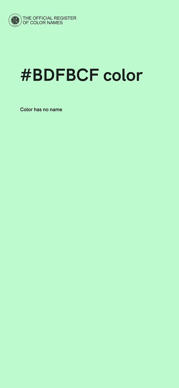 #BDFBCF color image