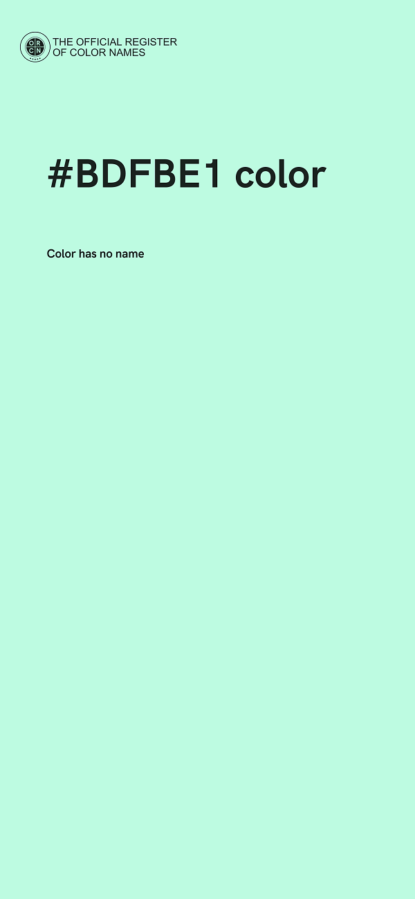 #BDFBE1 color image