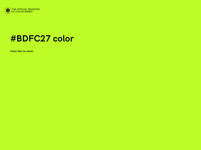#BDFC27 color image