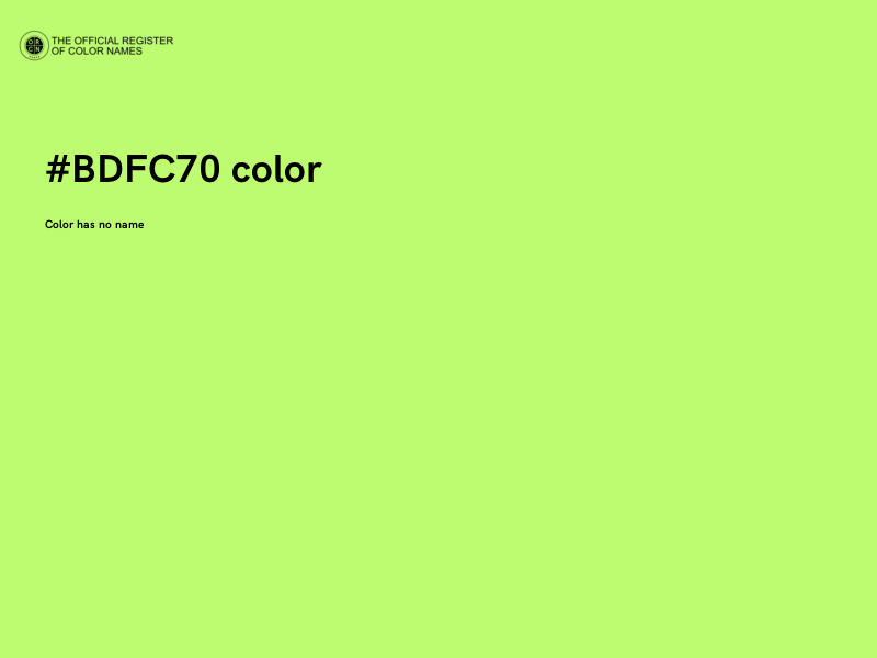 #BDFC70 color image
