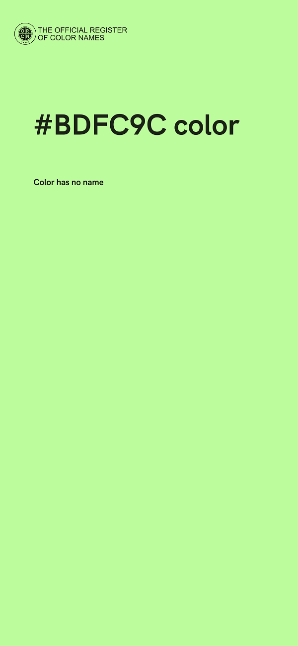 #BDFC9C color image