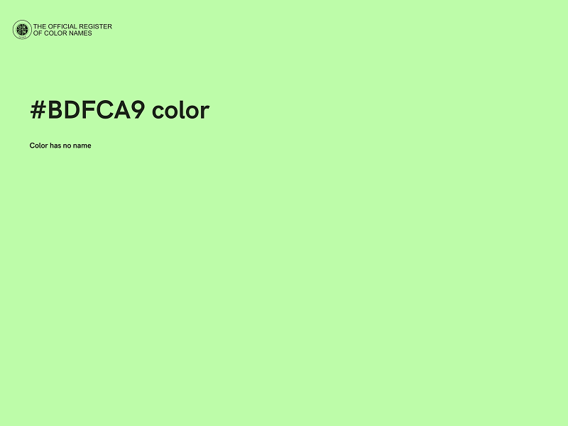 #BDFCA9 color image