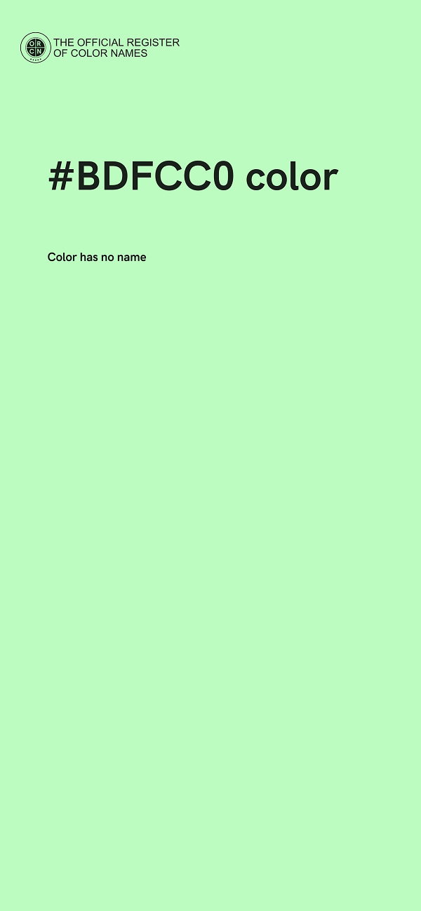#BDFCC0 color image