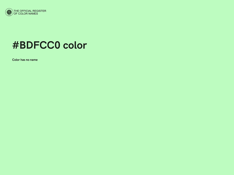 #BDFCC0 color image