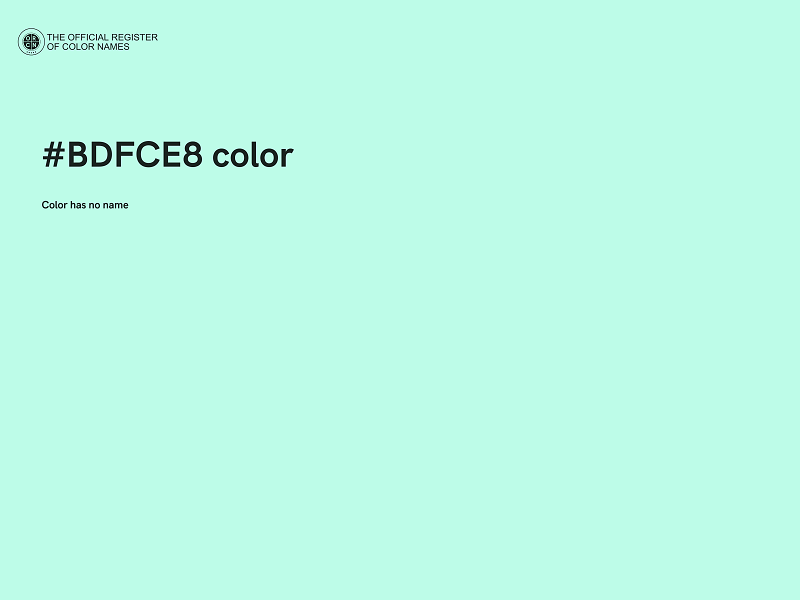 #BDFCE8 color image