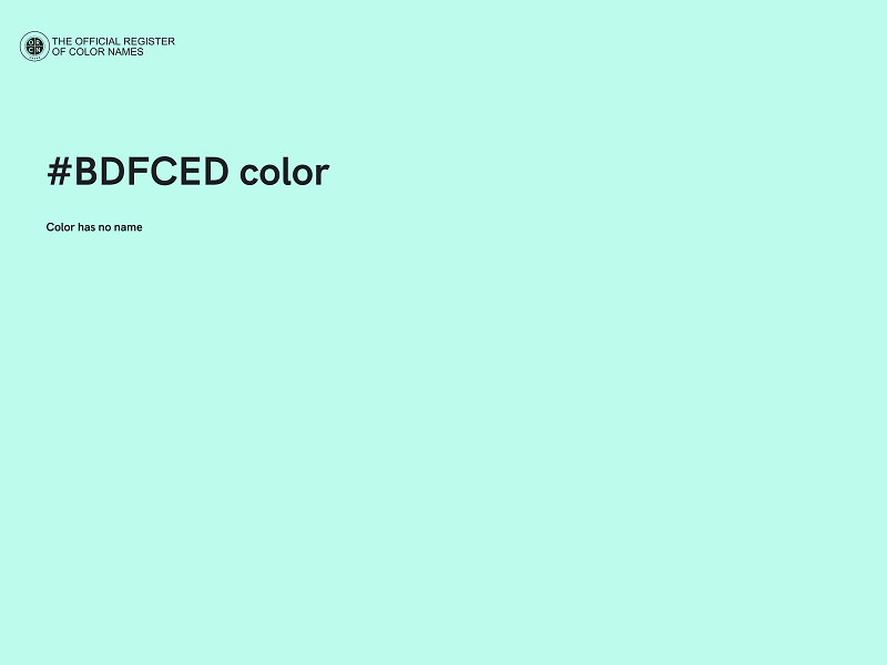 #BDFCED color image