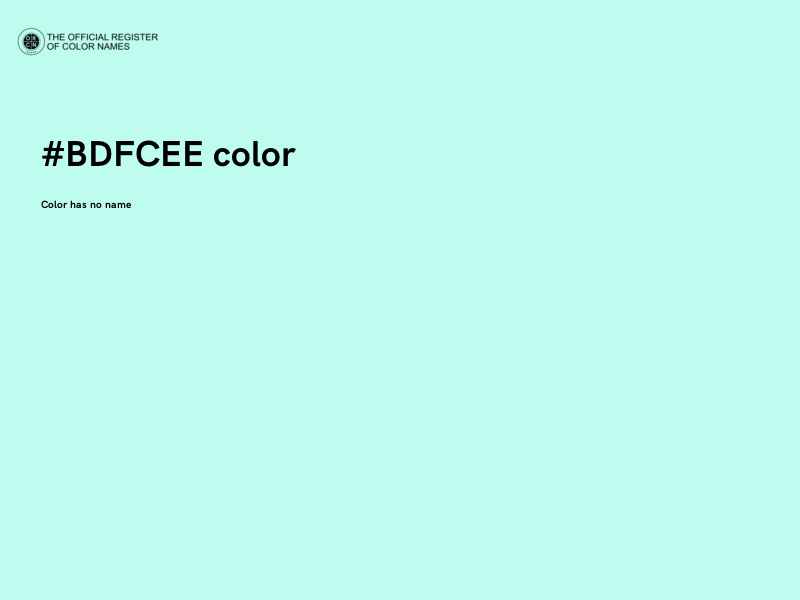 #BDFCEE color image