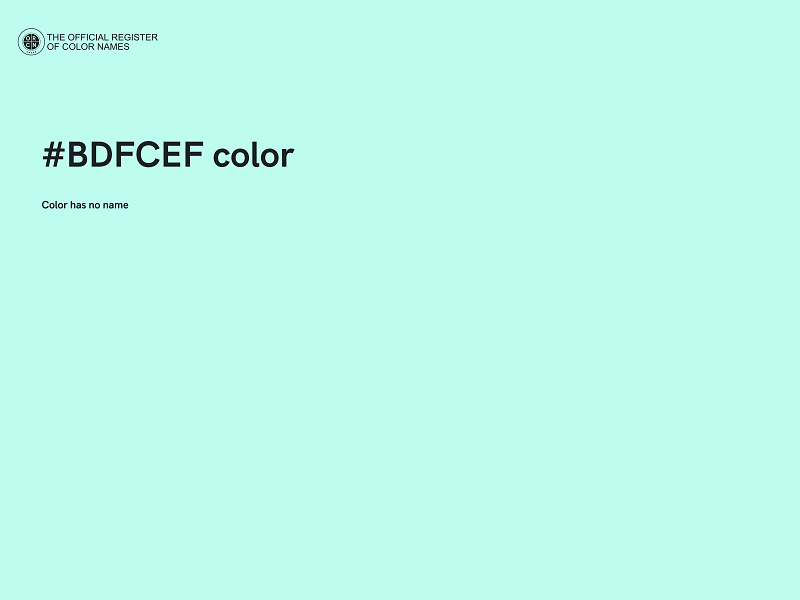 #BDFCEF color image